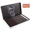 Superior 12Pcs Professional Hard Medium Soft Sketch Charcoal Pencils Drawing Pencils Set