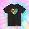 Love Is Love T-Shirt LGBTQ Pride Heart Equality Support Tee S-5XL