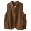 Vest for Women Cotton Sleeveless Tops Solid Colors Vest Oversize Prints Casual Buttons Vest
