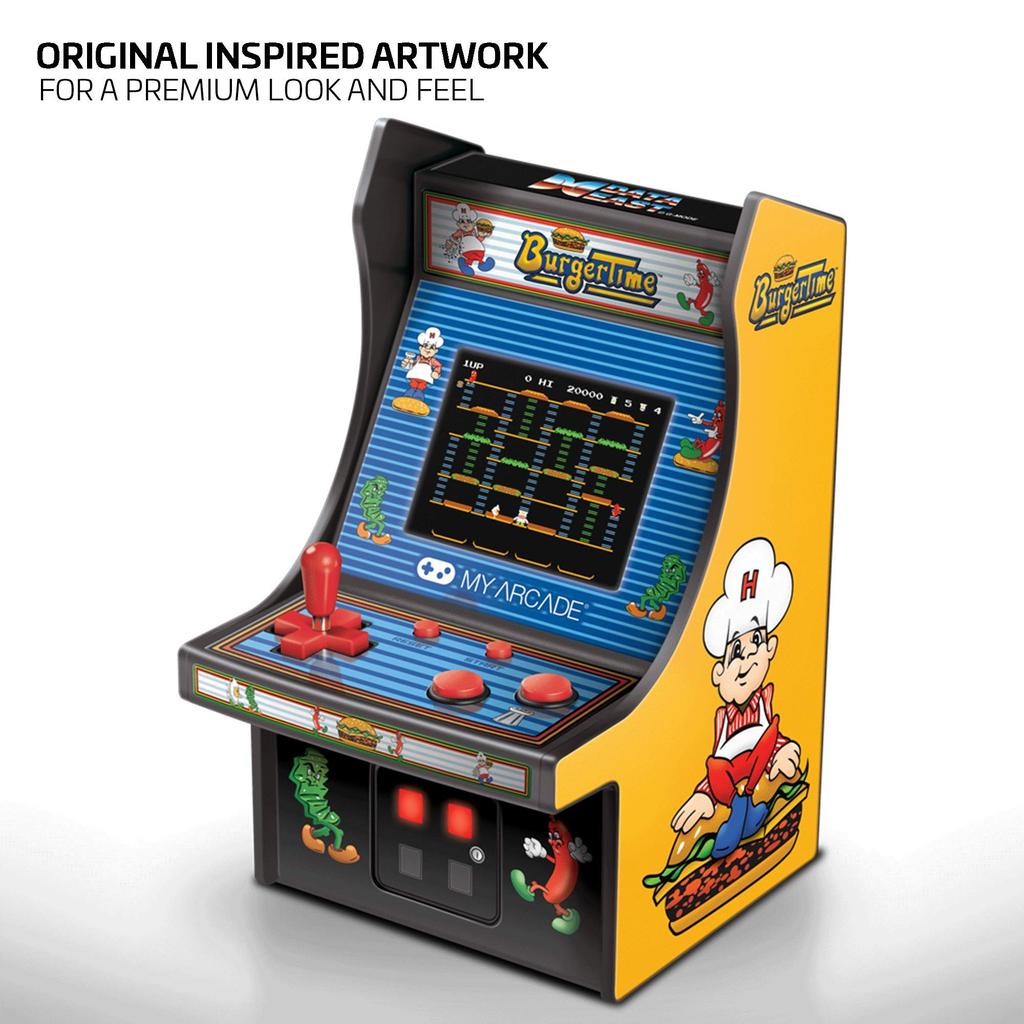 DreamGEAR MyArcade Retro BURGERTIME Yellow Black 6.75" Mini-Game, & (DGUNL-3203)