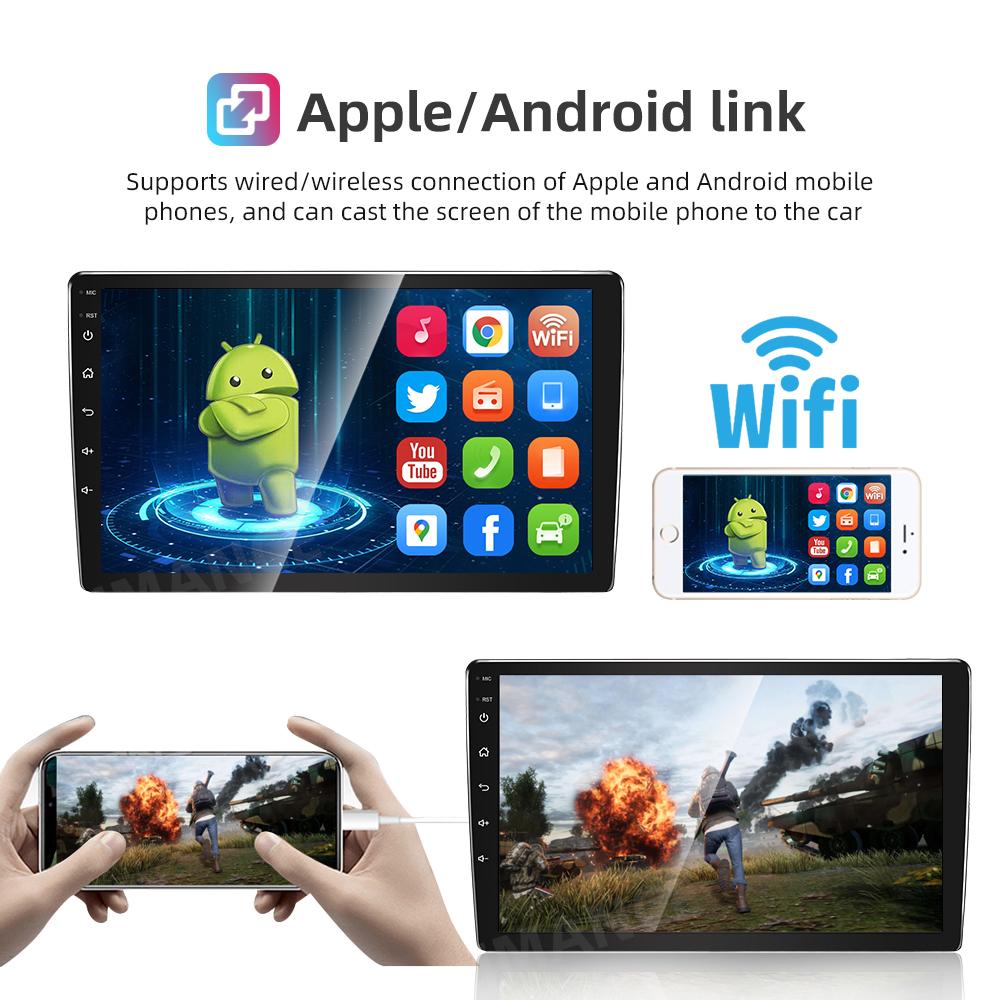 Universal Android Player Toyota 7inch 2 Din Car Radio Carplay Navigation GPS WiFi RDS DSP AM