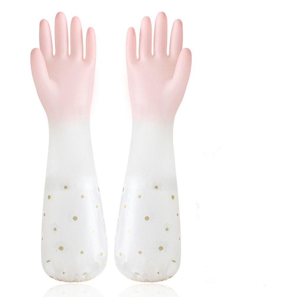 Rubber Thick Waterproof Household Scrubber Dishwashing Gloves Kitchen Clean Tool Cleaning Gloves