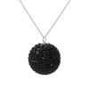 Necklace - LOVA LOLA VAN DER KEEN - 20 Mm Ball - 925 Sterling Silver - Genuine White Crystal - 42 Cm
