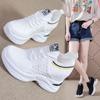 Breathable Mesh Inner Height Increasing Women's Shoes Summer New White Shoes High Heels Thick Sole Casual Sports Shoes for Women