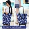 Cloth Bag Shopping Bag Trolley Bag Retractable Trolley with Wheels Large Capacity Market Supermarket Convenient Shopping Trolley