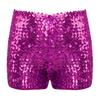 Kids Boys Girls Sparkle Sequins Dance Shorts High Waist Gymnastic Jazzz Hip Hop Dance Performance Dance Shorts