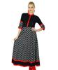 Women Black Anarkali Kurta Kurti 3 4 Sleeve Formal Indian Top Blouse