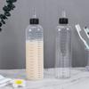 500ml Empty Hair Dye Plastic Refillable Bottle / Graduated Scale Liquid Dispenser Twist Top Cap Tattoo Pigment Ink Container