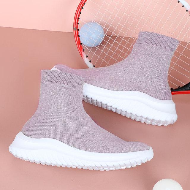 New Sexy Sock Boots Knitting Stretch Boots For Women Fashion Shoes Autumn Ankle Platform Fashion Boots Booties Female Botas