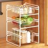 Scalable Kitchen Storage Rack Waterproof Antirust Withdrawable Type Storage Racks Household Simplicity Vegetable Fruit Basket
