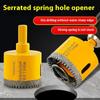 Spring-loaded Serrated Hole Opener for Ceramic Tile Rock Plate Quartz Stone Marble Material Drilling, Diamond Drill Bit