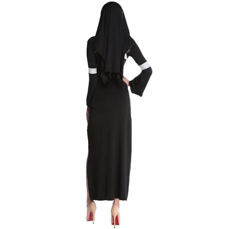 Halloween Costumes, Masquerade Nun Costumes, Cosplay Nun Uniforms