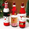Creative Christmas Wine Bottle Set Snowman Santa Claus Elk Wine Bottles Cover Bags Xmas Party Dinner Table Decor New Year Gifts