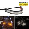 Led Motorcycle Turn Signal Light & Drl  Moto Flasher Ring Fork Strip Lamp