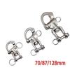 70/87/128mm Stainless Steel Swivel Shackle Quick Release Boat Anchor Chain Eye Shackle Swivel Snap Hook For Marine Architectural