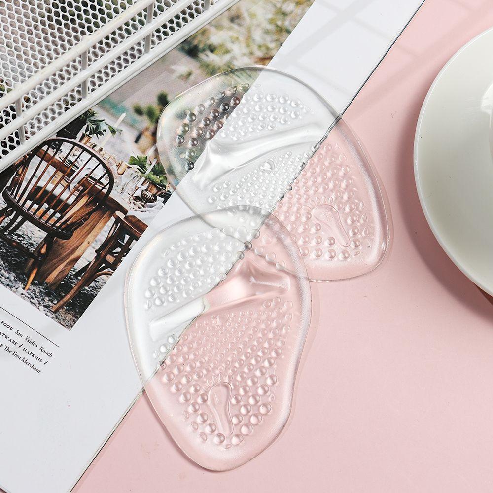 Sandals Anti-Slip Adhesive Forefoot Shoe Pad Silicone Gel Insoles Half Size Shoe Pad Foot Protector