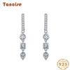 Tancise 925 Sterling Silver Zircon Earrings Drop Earrings For Women Wedding Party Gifts