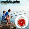 Fishing Line Spooler Box with Clear Lid Quick Line Cutter Anti-Reversal Portable Fish Line Organizer Holder Winding Spooling Tool Round Case Fishing