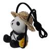 5.5*4.5cm Car Hanging Accessories Straw Hat Panda Straw Hat Panda Car Accessories  for Gifts