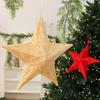 Складная звезда на верхушку елки, украшение для рождественской елки, рождественские украшения
