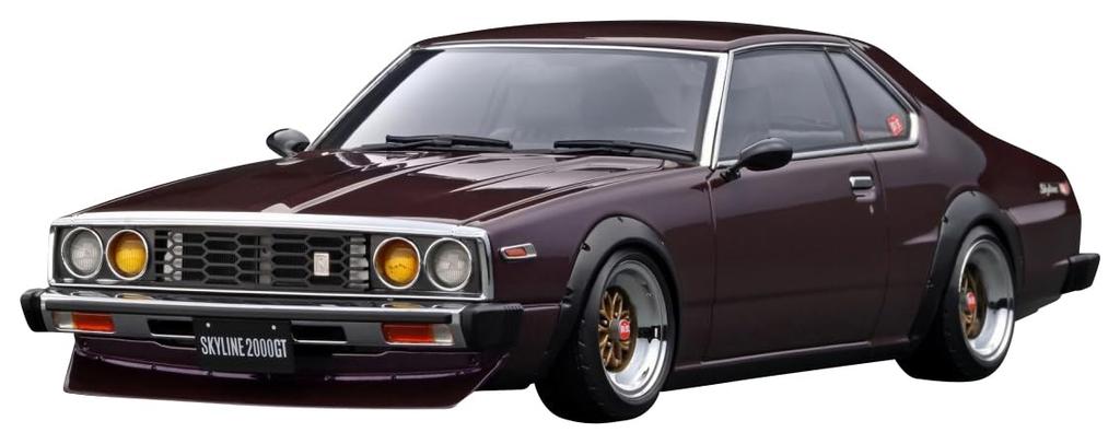 TK.Company 1/18 Scale Resin Diecast Model Car Nissan Skyline 2000 GT-ES (C210) Purple (Finished Product)