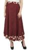 Floral Printed Summer Wear Maroon Cotton Long Reversible Wrap Skirt