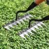Garden Weeding Rake Heavy Duty Hand Tool Garden Rake Metal Easy To Use Sturdy Versatile Practical Gardening Yard Homeowners