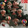 10Pcs 2D Acrylic Christmas Pattern Decorative Pendant Featuring Santa Claus And Snowman Suitable For Giving To Children Collectors