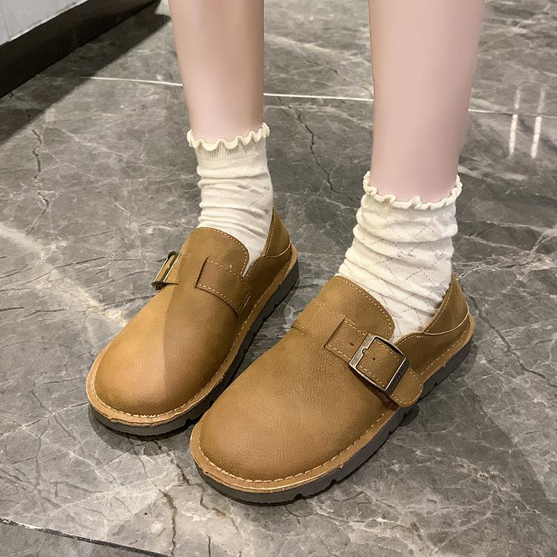 Women's Breathable Driving Casual Shoes Slip-On Business Formal Bean Bean Leisure Leather Shoes Summer Trendy Versatile Loafers