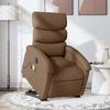 VidaXL Electric Massage Recliner Chair Brown Fabric 3204018