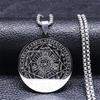 Seven Archangels Amulet Stainless Steel Necklaces Men Seal of Salomon Talisman Christian Protection Jewelry