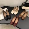 Fashion IPPEUM Mary Janes Shoes Round Toe Red Ballet Flats Black 2025 New Soft Women Leather Ballerina Shoes