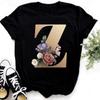 Summer Women's Fashionable Simple Floral Letter Printed Pure Cotton Short Sleeved Women's T-Shirts Women’s