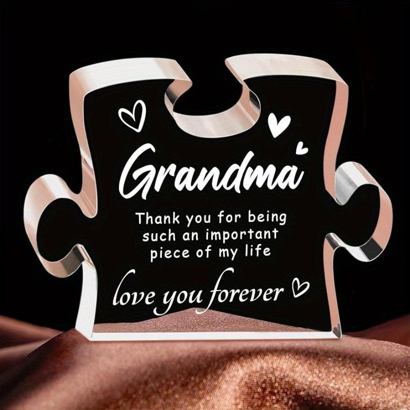 Grandma Gifts: Acrylic Block – Christmas/Birthday/Mother’s Day (from Granddaughter/Grandson).