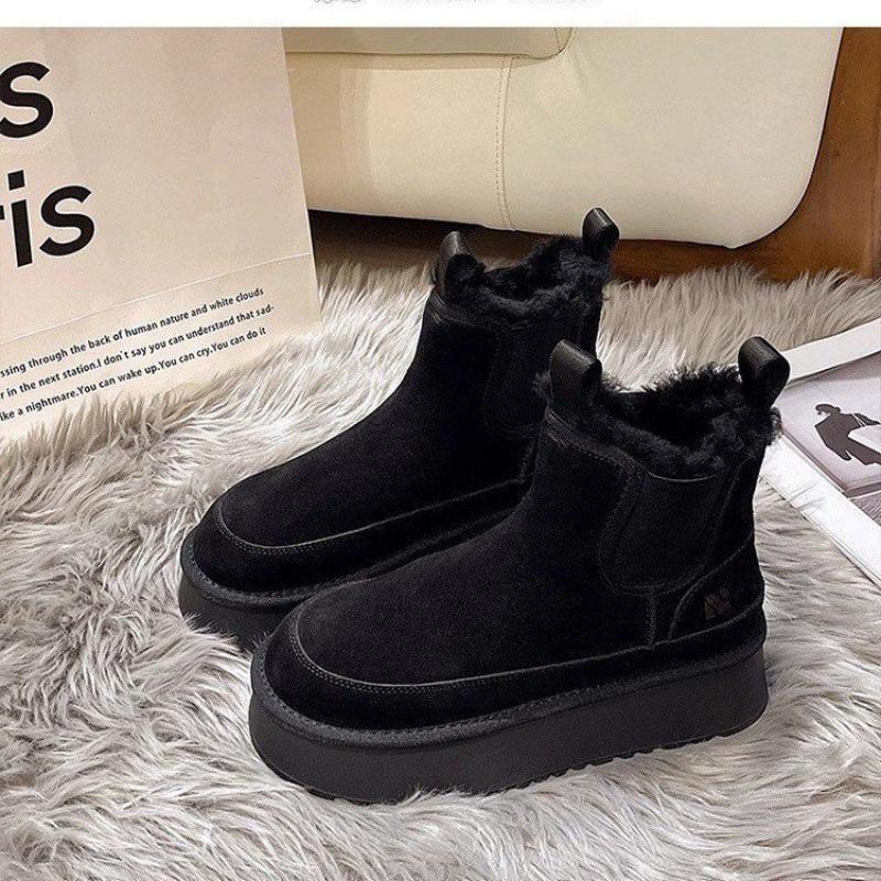 Autumn and Winter Thick-soled Snow Boots Women's Shoes Short Boots Velvet Bread Shoes Warm Cotton Shoes