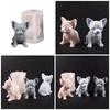 Bulldog Dog Candle Making Mold High Temperature Resistant Silicone Texture Handmade Moulds Silicone Crafting Moulds