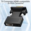 Useful No Driver Required Signal Transfer Reusable Projector TV HDMI-compatible To VGA Adapter Office Accessories Converter