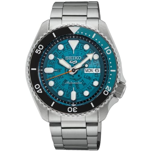 Seiko 5 Sports SKX 'Skeleton Style' Blue Dial SRPJ45K1, Bracelet, Edelstahl, 13.4, SRPJ45K1.