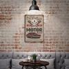 1PC Vertical Rustic Patina Tin Poster, Aged Metal Wall Art Sign, 20x30cm or 30x40cm, Vintage Decorative Display for Home Bar Cafe Garage or Office