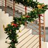 5.5m Christmas Garland Green Rattan Wreath Christmas Decor Xmas Tree Rattan Banner Hanging Ornament