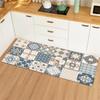 Waterproof Leather Kitchen Carpet, PVC Floor Mats, Plant Pattern, Anti-Slip Decorative Large Area Rug, Home Anti-Oil Rugs