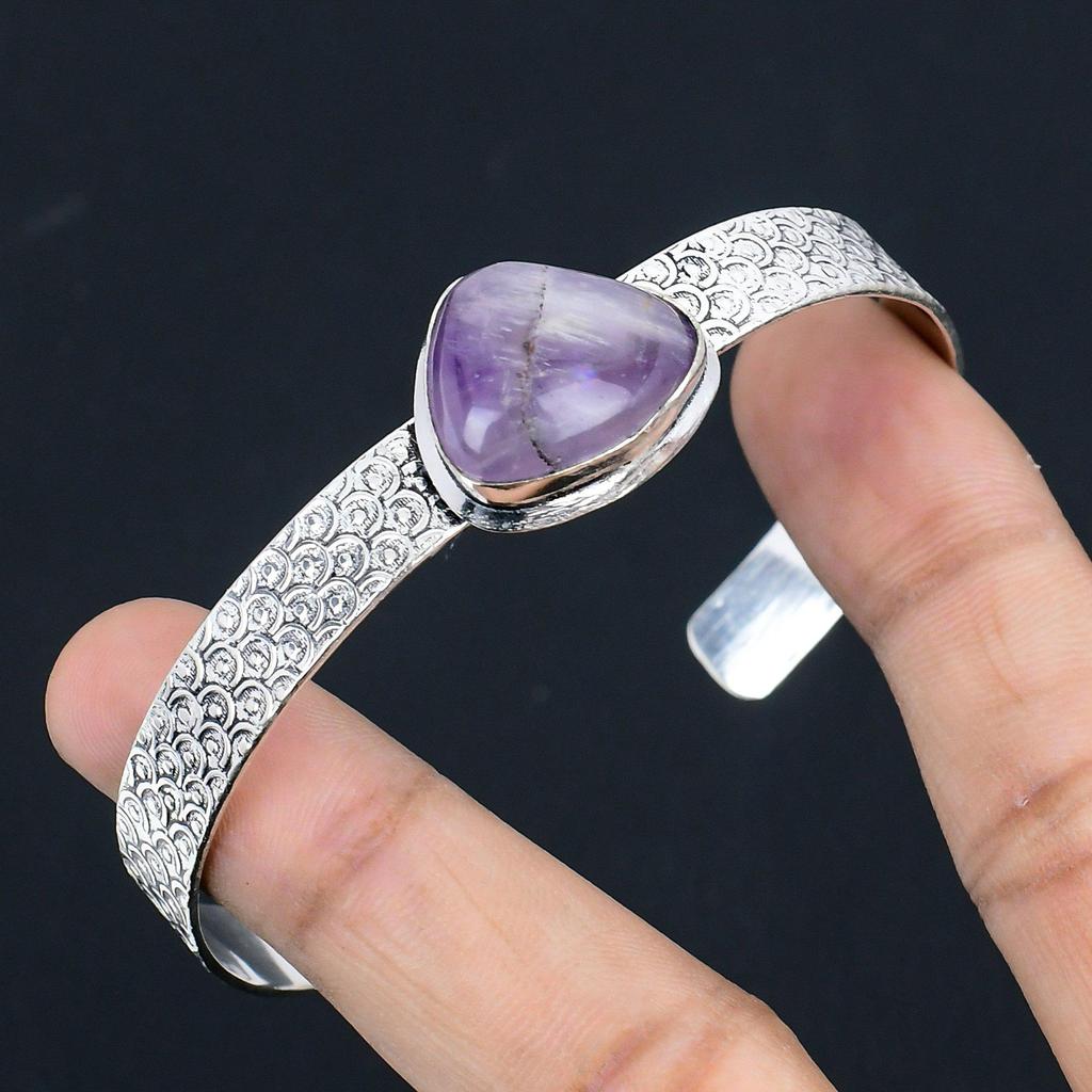 Memorial Day Sale 925 Silver Star Amethyst Gemstone Daughter New Bangle Jewelry