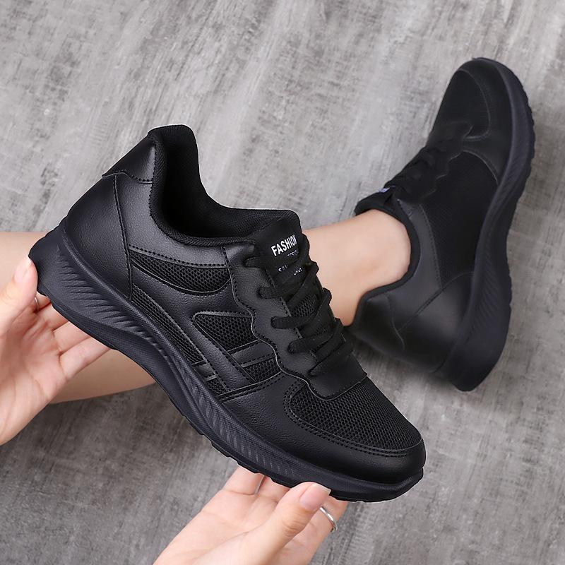 2025 Autumn New Women's Shoes Breathable Tennis Style Wear Non-slip Versatile Black Sports Shoes Women's Casual Shoes