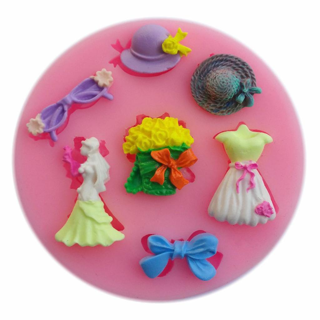 Hats Clothes Shape Cake Mold Fondant Cake Food Grade Silicone Mould Baking Tools Sugar Mold Chocolate Fondant Mold