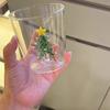 300ML Glass Water Cup with 3D Christmas Tree Rose Decoration For Daily Party Drinking Glasses Coffee Milk Mug Lover Gifts