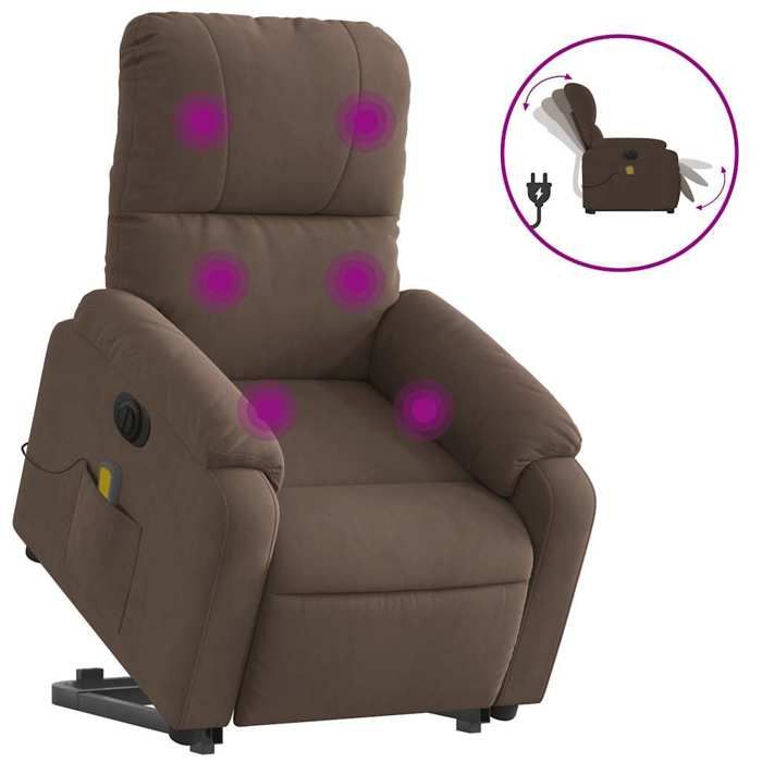 VidaXL Electric Massage Recliner Brown 3204949