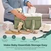Baby Diaper Caddy with Handle Multiple Compartments Large Capacity Portable Baby Diaper Caddy Organizer Storage Bag