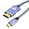 HDMI Type C Video USB To HDMI Compatible with iPhone Galaxy and Android Thunderbolt 3 Nylon Braided Converter Adapter for Laptops and Tablets Cable,
