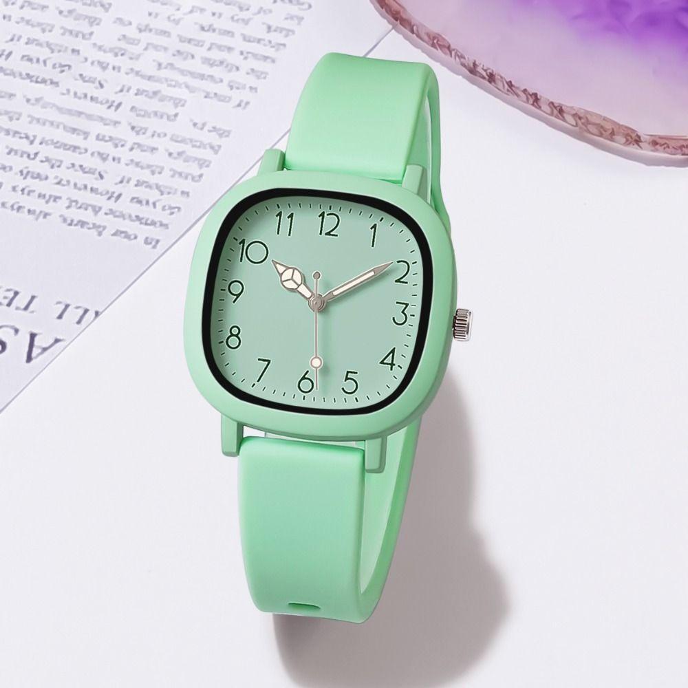 Stainless Steel Quartz Wristwatches Silicone Ladies Watches Sports Women Clock