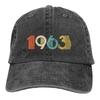 1963 Multicolor Hat Peaked Men Women's Cowboy Cap Vintage 55th Birthday Baseball Caps Personalized Visor Protect Hats